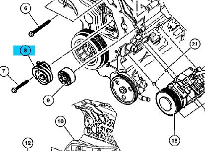 5066936AA Chrysler Napinacz paska napędowego