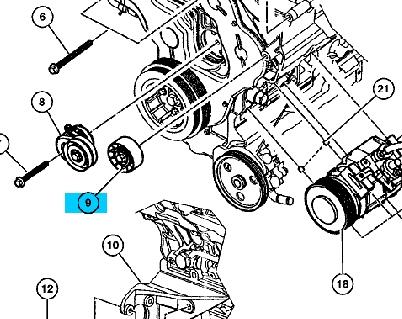 5066938AA Chrysler Rolka napinacza paska napędowego