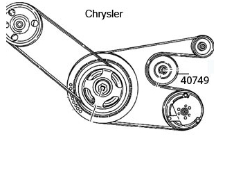 04792112 Chrysler Rolka prowadząca, kierunkowa paska napędowego