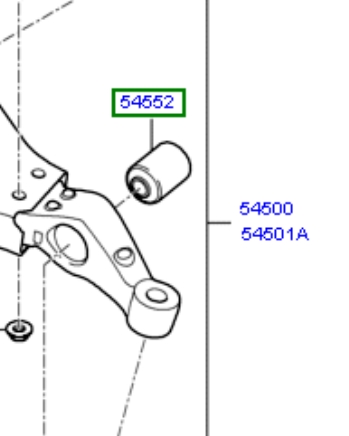 Silentblock przedniego wahacza dolnego Hyundai/Kia 545523K000 cena, od 6,65 USD