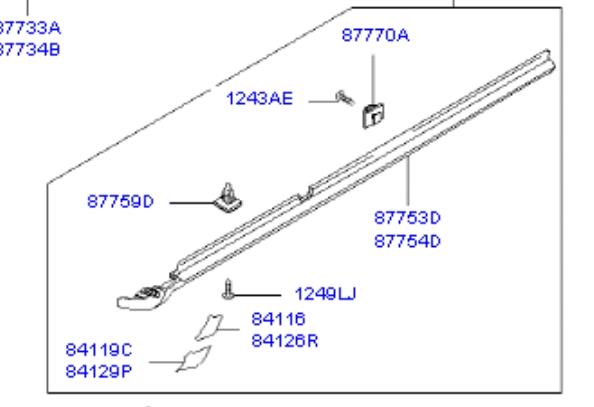 877512E000 Hyundai/Kia Nakładka (listwa ochronna) na próg zewnętrzna lewa