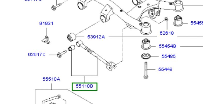 552102E610 Hyundai/Kia Wahacz zawieszenia tylnego poprzeczny