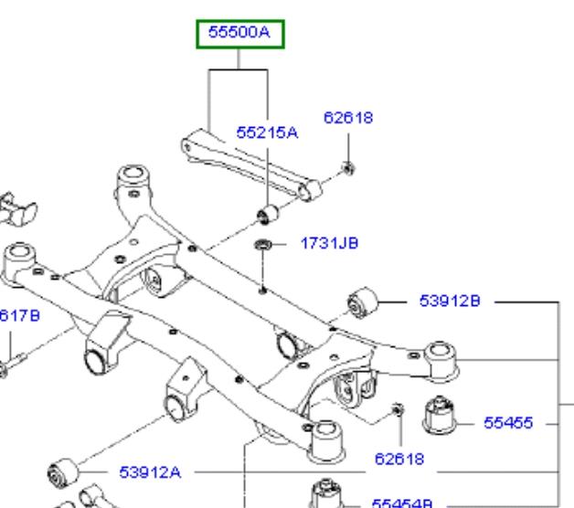 552202E600 Hyundai/Kia Drążek poprzeczny zawieszenia tylnego