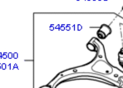 545512B000 Hyundai/Kia Silentblock przedniego wahacza dolnego