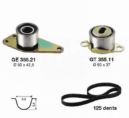 KD45504 SNR Pasek rozrządu, zestaw