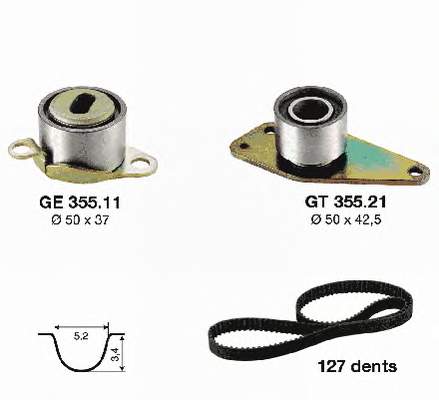 Pasek rozrządu, zestaw Continental/Siemens CT840K1 cena, od 78,92 USD
