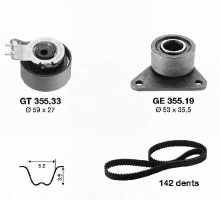 KD45532 SNR Pasek rozrządu, zestaw