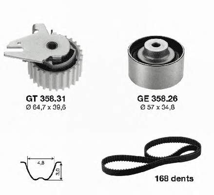 Pasek rozrządu, zestaw Continental/Siemens CT877K1 cena, od 117,14 USD