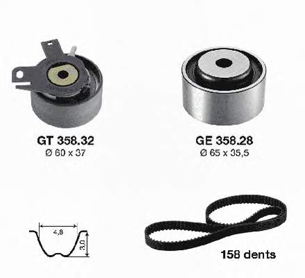71736715 Fiat/Alfa/Lancia Pasek rozrządu, zestaw