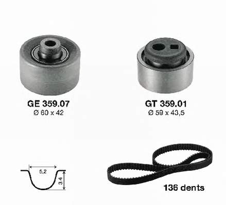 Pasek rozrządu, zestaw INA 530011910 cena, od 87,89 USD