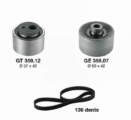 KD45914 SNR Pasek rozrządu, zestaw