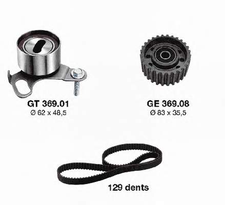 Pasek rozrządu, zestaw Japan Parts KDDT01 cena, od 106,36 USD