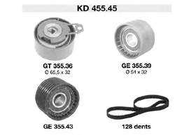 KD455.45 SNR pasek rozrządu, zestaw