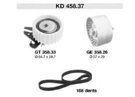 KD45837 SNR Pasek rozrządu, zestaw