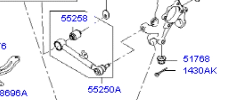 Drążek poprzeczny zawieszenia tylnego Hyundai/Kia 552502B100 cena, od 51,08 USD