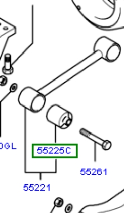 552254A000 Hyundai/Kia Silentblock wahacza tylnego górnego