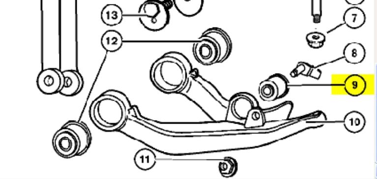 52088746AA Chrysler Silentblock przedniego wahacza dolnego