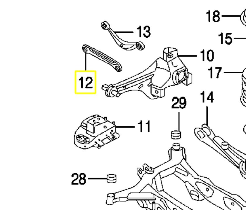 TD1128500A Mazda Drążek poprzeczny zawieszenia tylnego