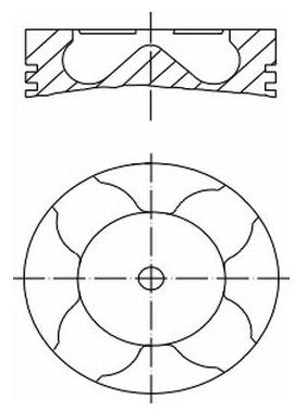 0334012 Mahle Original tłok, komplet na 1 cylinder, 2. naprawa (+0,50)