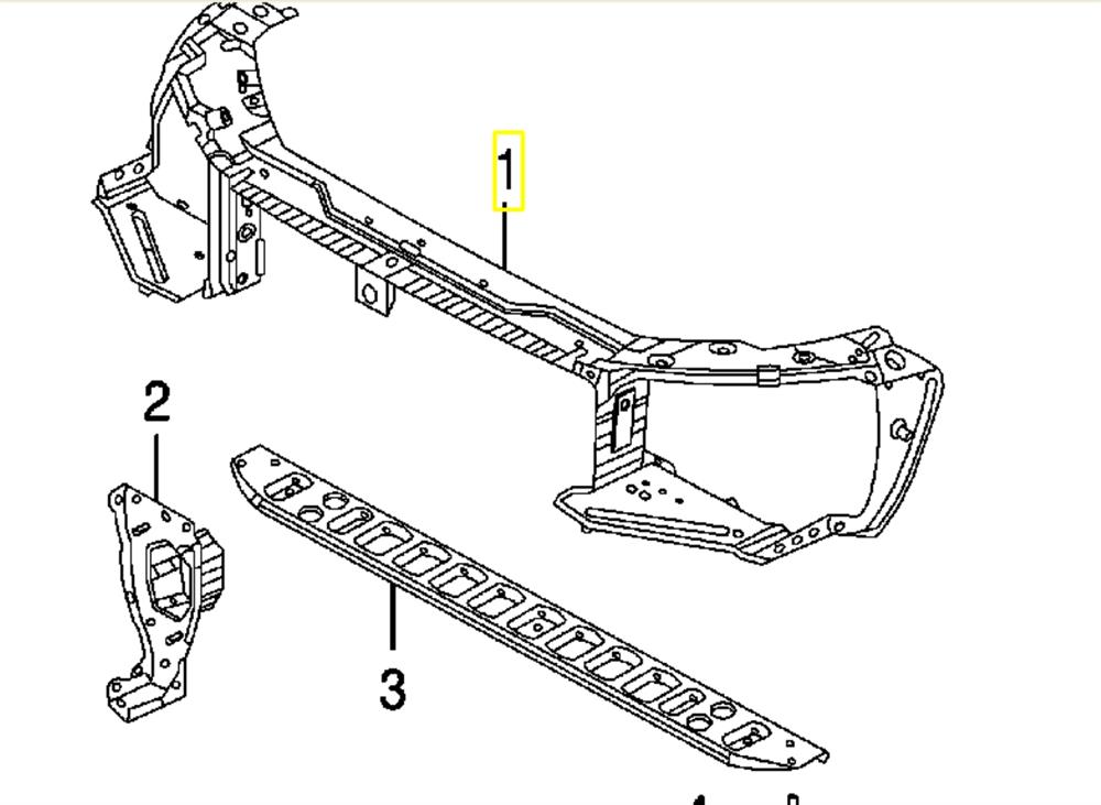 Osłona chłodnicy górna (panel mocowania reflektorów) Land Rover Freelander 2 (L359)