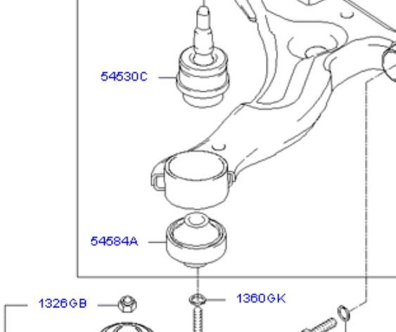 5458417000 Hyundai/Kia Silentblock przedniego wahacza dolnego