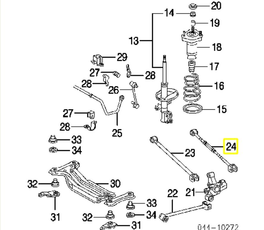 4873048160 Toyota Drążek poprzeczny zawieszenia tylnego