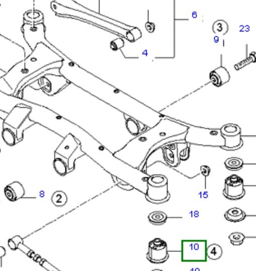 554562E500 Hyundai/Kia Silentblock tylnej belki