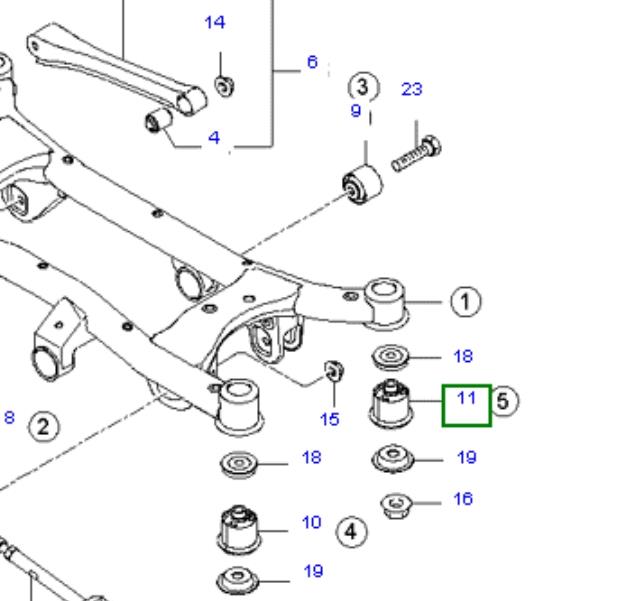 5545639000 Hyundai/Kia Silentblock tylnej belki