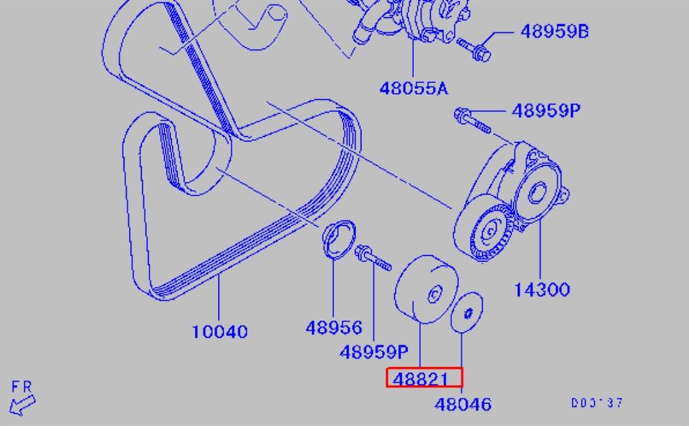 Rolka prowadząca, kierunkowa paska napędowego Mitsubishi 1341A008 cena, od 26,10 USD
