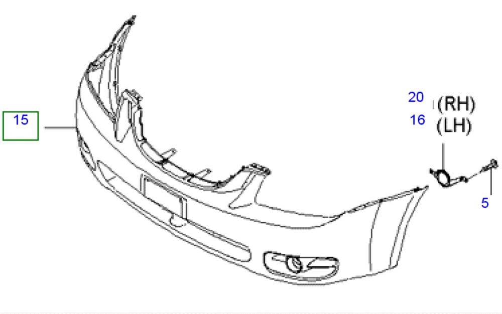 865112F200 Hyundai/Kia Zderzak przedni