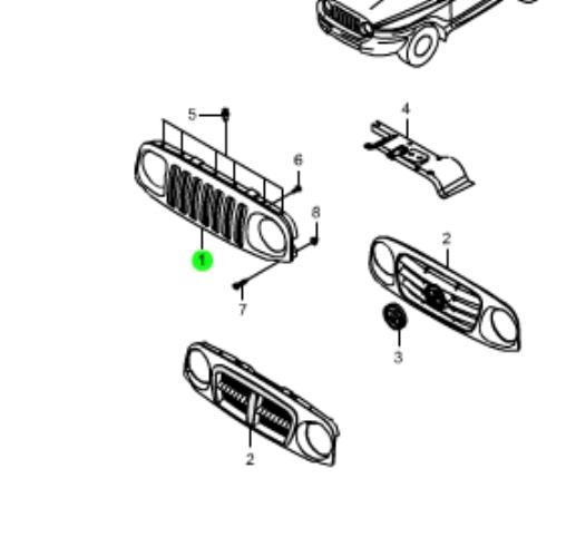 Atrapa chłodnicy do SsangYong Korando  