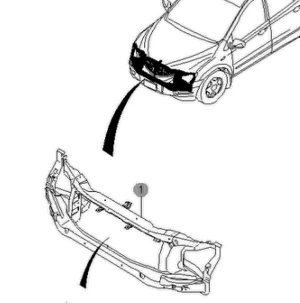 Osłona chłodnicy kompletna (panel mocowania reflektorów) SsangYong Actyon SPORTS ulec poprawie (QJ) (2006 - 2012) cena, od 94,72 USD
