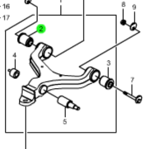 4455209002 Ssang Yong Silentblock przedniego wahacza dolnego