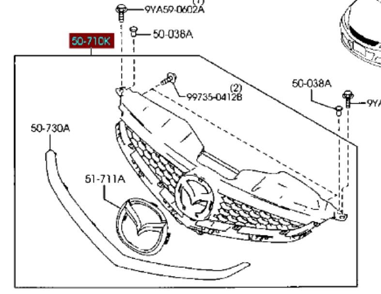 Atrapa chłodnicy do Mazda 5 II CR