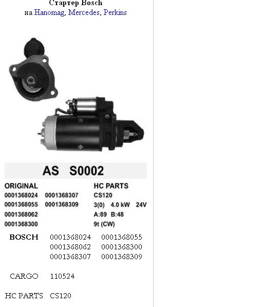 CS1279 HC Parts