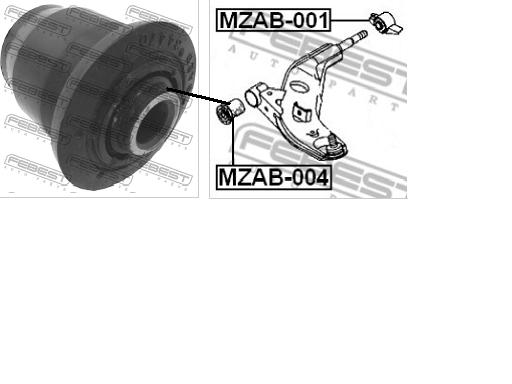 Silentblock przedniego wahacza dolnego Mazda GA2B34470A cena, od 5,37 USD