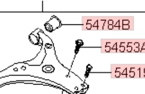 Silentblock przedniego wahacza dolnego 545512G000 Hyundai/Kia