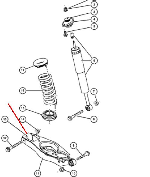 04895235AA Chrysler Silentblock wahacza tylnego dolnego