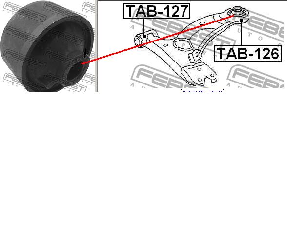 Silentblock przedniego wahacza dolnego Japan Parts RU251 cena, od 9,16 USD