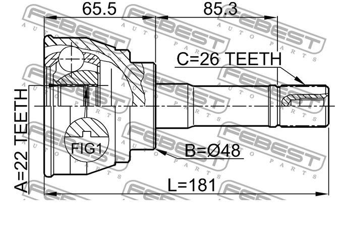 Przegub homokinetyczny przedni zewnętrzny Suzuki 4410260A00 cena, od 47,30 USD