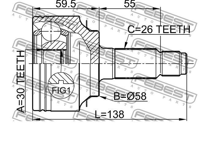 44014SWET00 Honda Przegub homokinetyczny przedni zewnętrzny