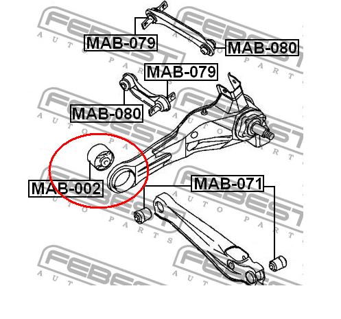 Silentblok wahacza Volvo V40