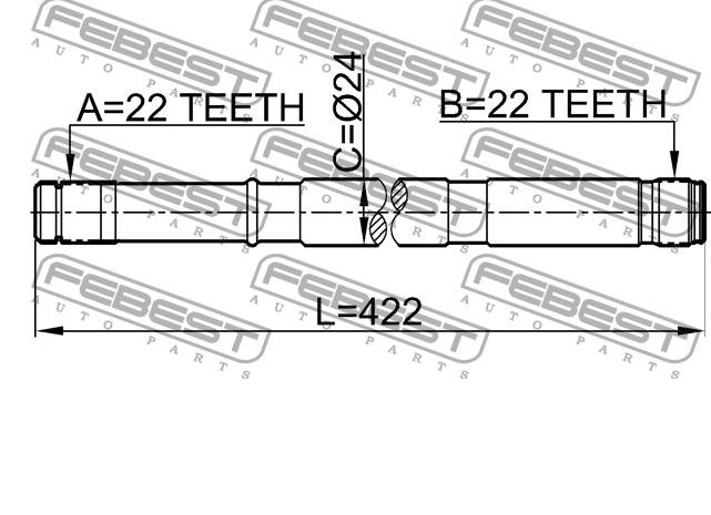 Półoś napędowa przednia lewa 39204BM526 Nissan