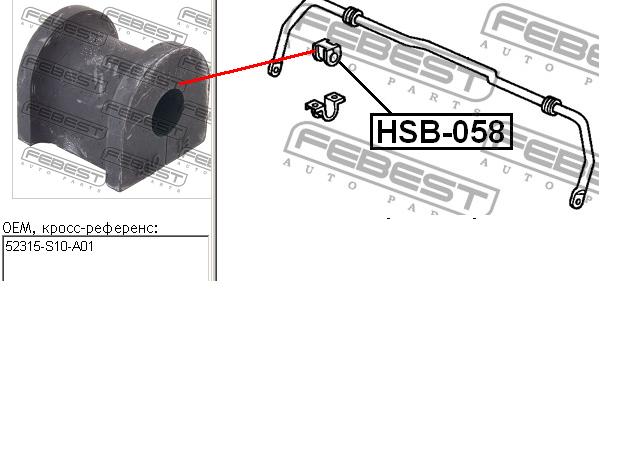 RU4115 Japan Parts Tuleja stabilizatora tylnego