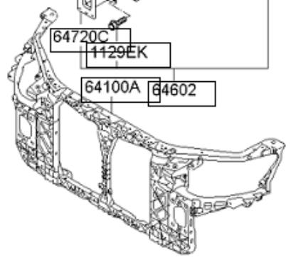 Osłona chłodnicy kompletna (panel mocowania reflektorów) 3267200 Elit