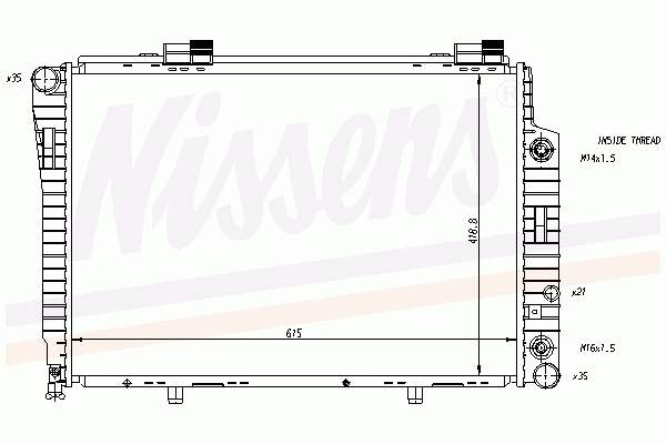 Chłodnica silnika Mercedes 2025003203 cena, od 150,00 USD