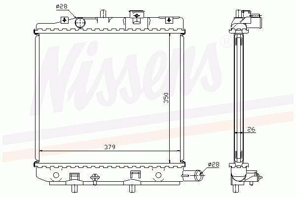 Chłodnica silnika Mazda B5C715200A cena, od 79,09 USD