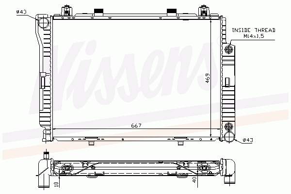 Chłodnica silnika Nissens 62714A cena, od 261,43 USD