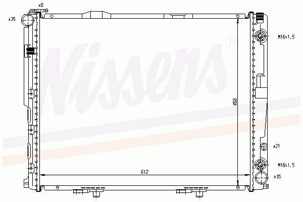 Chłodnica silnika Nissens 62762A cena, od 108,96 USD