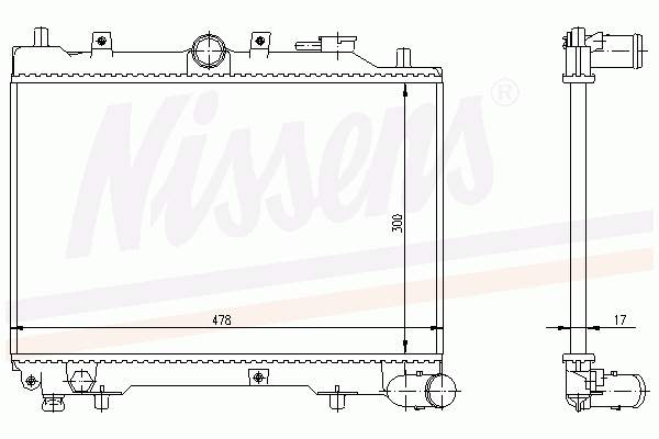 Chłodnica silnika Mazda 323 III sedana (BF) (1985 - 1991) cena, od 115,26 USD